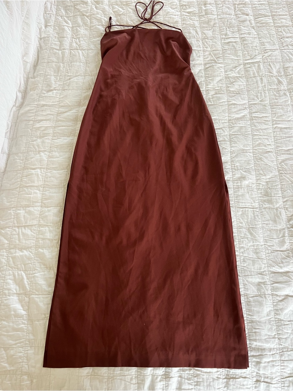BHLDN Gavin Dress size 4 brown rust orange open back - Picture 6 of 10